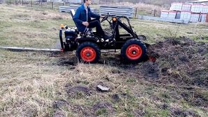 Минипогрузчик. Самодельный. На гидроходу.