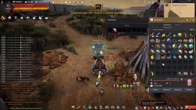 Part 28 | Gathering at Pilgrim's Haven | TET Pickaxe Gameplay | Mining Mastery 1055 | Lifeskill Bdo