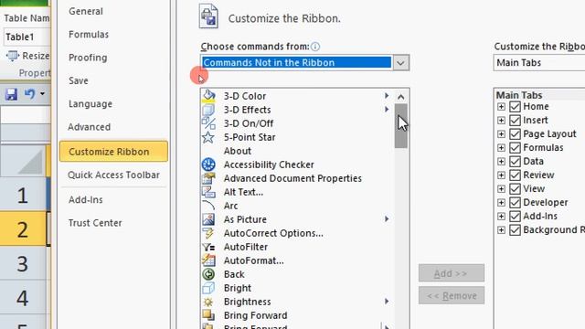 How to set new tab in Microsoft Excel