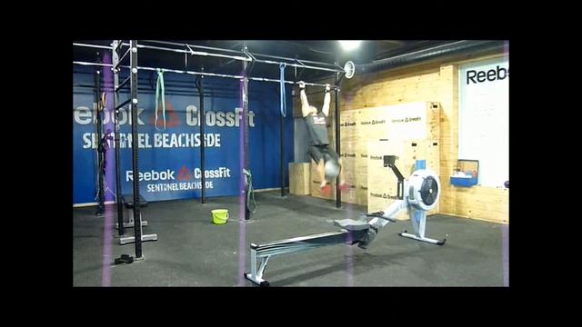 YoungJun Kim 121127 CrossFit WOD   press power snatch weight T2B row burpee front squat pull up 1