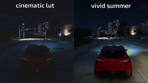 QuantV - visual presets Sample: Cinematic lut VS Vivid summer |  and camera lens GTA V