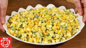 Обалденно Вкусный САЛАТ из самых Простых продуктов! ЭТОТ Салат БЕСПОДОБЕН! Легкий и вкусный