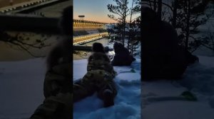 Братская ГЭС, март 2025, моя семья, провожаем закат ) считаем звезды)