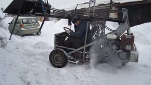 Самодельный погрузчик из Оки