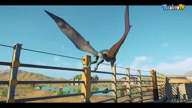 (🦖Jurassic World Evolution 2)Pteranodon VS Tropeognathus, Dimorphodon Dinosaurs Fight