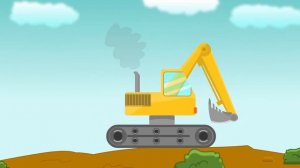 Экскаватор Мультик. Изучаем строительную технику. Познавательное видео для детей