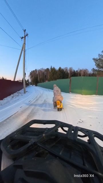 Гусеничный блок - модуль для детского снегоката, тест на выживание !!! #insta360x4