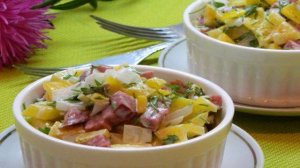 Салат из сервелата и болгарского перца