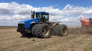 New Holland T9060 working in Kazakhstan