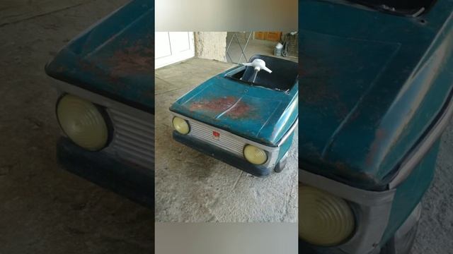 Детский педальный автомобиль Москвич,педальная машинка СССР, советский союз, РЕТРО, винтаж, раритет