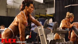 2014 Olympia Pump Up Room  Women's Bodybuilding!