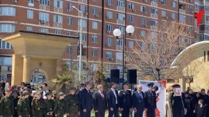 Участие в патриотической акции республиканского масштаба «Равнение на флаг»