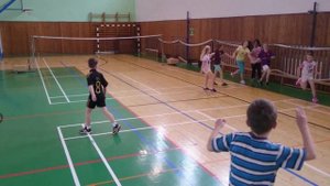 Poslední hodina akademie Badminton VK Aš se ZŠ Okružní v roce 2015