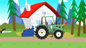 Hardworking farmer and straw for Cows | Farm works | #Tractor for Kids | Rolnik i Traktor