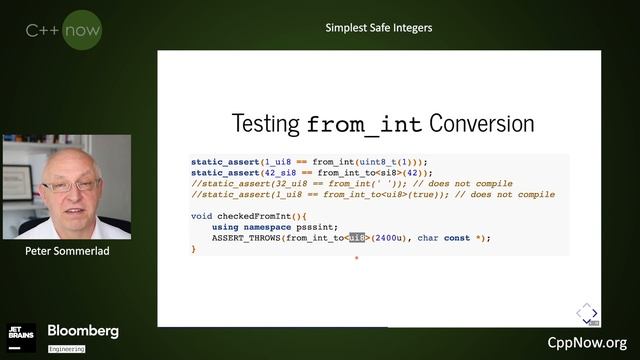 Simplest Safe Integers - Peter Sommerlad [CppNow 2021]