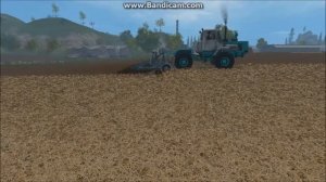 Культивация полей тракторами Т - 150 и К - 700А. Farming Simulator 2015