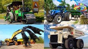 Изучаем строительный транспорт и спецтехнику для детей. Обучающее видео