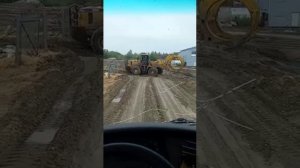 Работа фронтального погрузчика