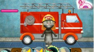 Кот Том  мойка пожарной машины мультик игра для детей