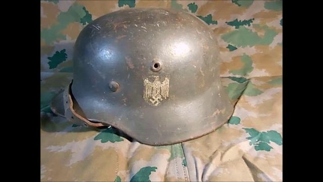 German Army (Heer) M40 Single Decal Helmet WWII смотреть онлайн