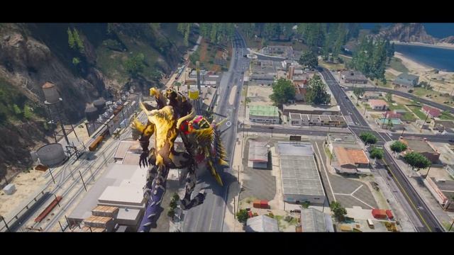Godzilla Destroyah, Battra Larva vs Monster X, Godzilla Bond of Blood ( GTA V Mods )