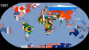 карта мира Флаги стран мира (с 1991-настоящее время)