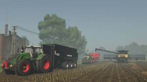 Farming Simulator 25 / Карта Zielonka / Уборка рапса New Holland CR11, Claas Xerion 5000