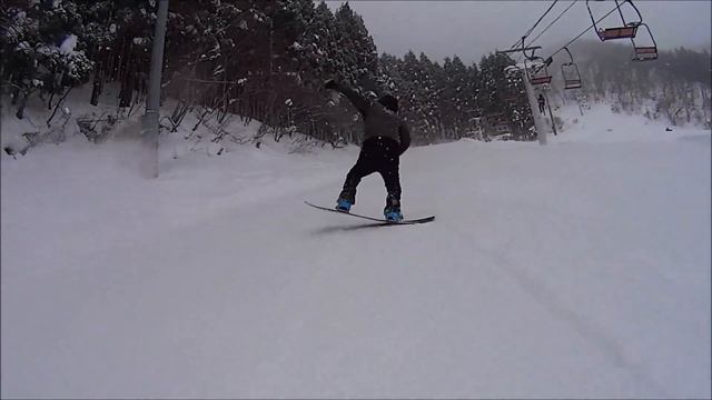 １３－１４　スノーボード　3D ground trick  ピエロ グラトリ