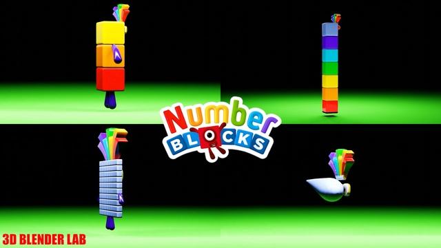 NEW! NUMBERBLOCKS Quadparison Part 21 | 3D Blender Lab смотреть онлайн