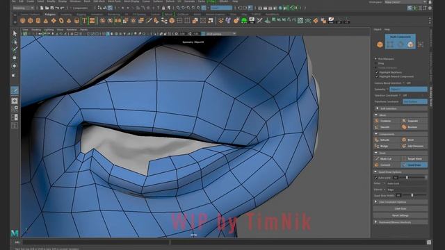 Maya Retopology - second stage of character creation