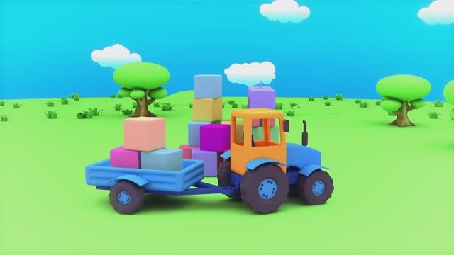 Творческий конструктор - Трактор | Развивающий мультфильм для малышей | Серия 7