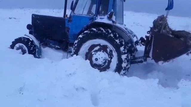 Мтз 82 турбо по набитому снегу