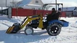 мини трактор  с куном , самоделка
