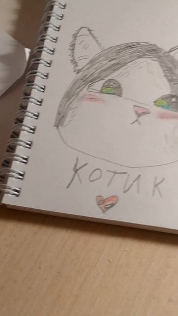 нарисованный котик /оцените от 1/10