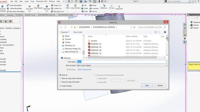 SOLIDWORKS TUTORIAL - EXERCISE # 180 CROSS TEE PIPE