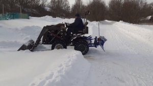кун в работе .мини трактор переломка 4×4 .15 лс .