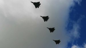 Как звучит пролет группы из 4-х Су-57