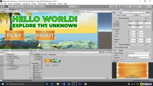 Main Menu in Unity - Full design and implementation смотреть онлайн