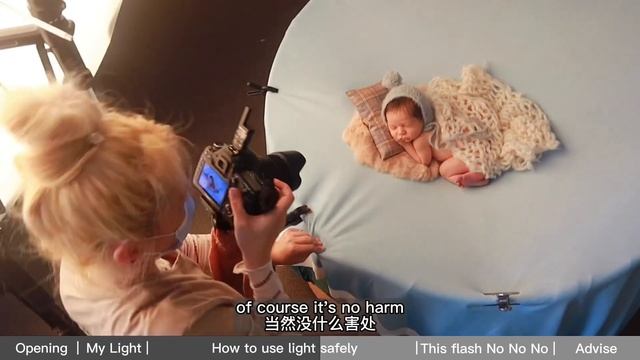 Is it safe to use flash with a Newborn Photo Shoot? My strobe system in newborn photography