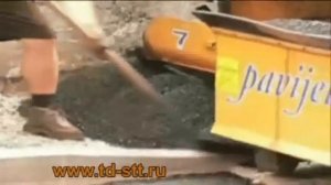 Навесной асфальтоукладчик Malavasi G Pavijet MG 7  в работе