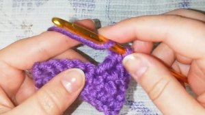 Столбик с одним накидом.  Уроки для начинающих крючком