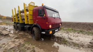 Kamaz 43118 1:10 rc mudrunner камаз лесовоз на севере дороги севера