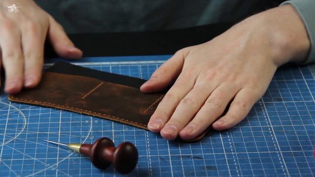 Diy leather clutch wallet + PDF Pattern смотреть онлайн