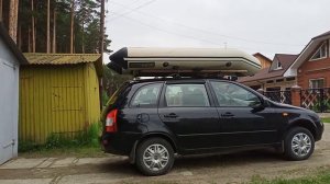 Как крепить и перевозить лодку ПВХ на крыше автомобиля.