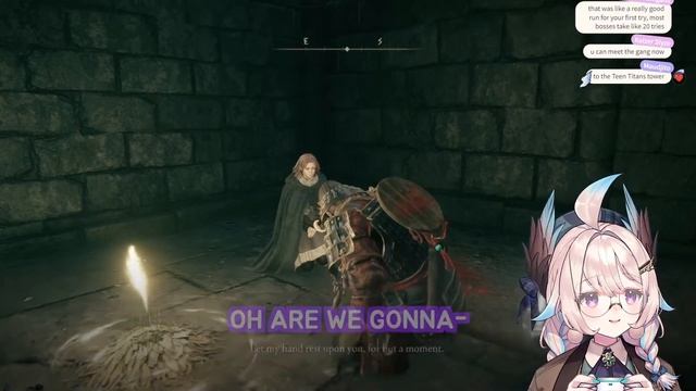 Enna 3 hours into her first souls game: