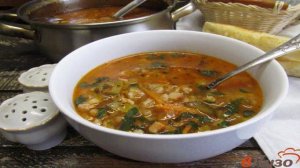 Рассольник на беконе с перловкой