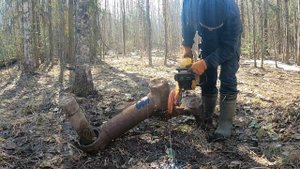 Распилили забрали неподъемные плюшки.Металлокоп в старых делянках.