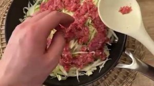 Просто добавьте фарш к капусте! Очень простой и вкусный рецепт для ужина!