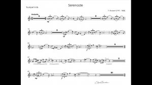 Schubert - Serenade - piano backing track for trumpet Bb