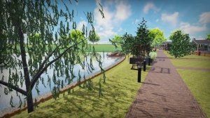 Курск. 2-я Моква. Прогулочная общественная зона "Точка реки"